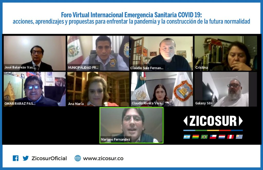 La ZICOSUR participó del Foro Virtual Internacional Emergencia Sanitaria COVID 19